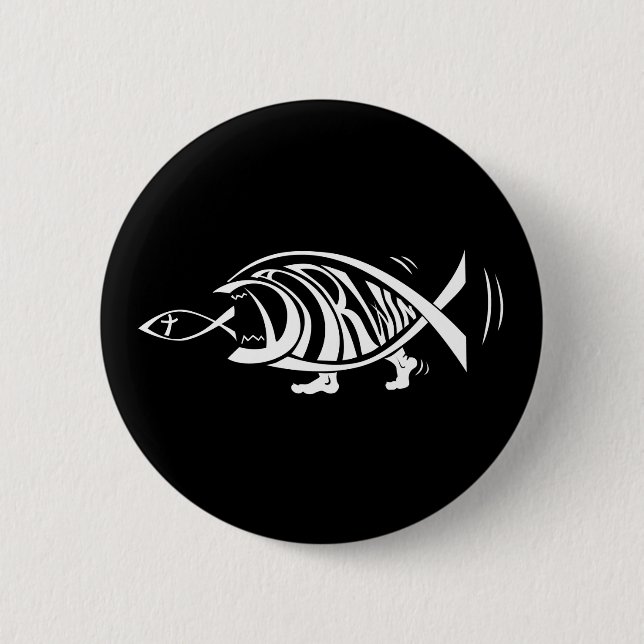 Putting the Win in Darwin (by sethness@deviantart) 2 Inch Round Button (Front)