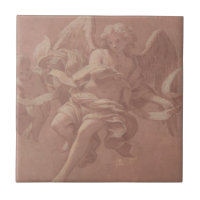 Putto and Angel Holding a Banderole