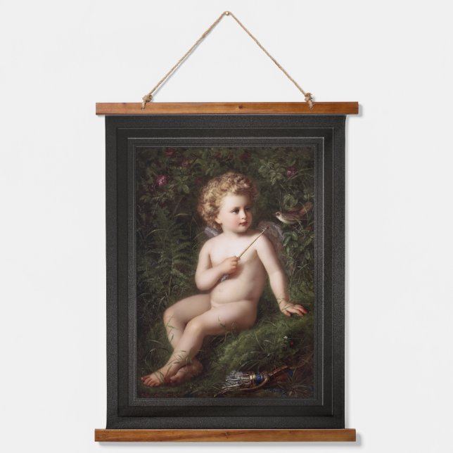 Putto Feeding A Strawberry To A Bird Hanging Tapestry (Front)