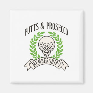 Putts And Prosecco Womens Golf Tee For Ladies Who  Magnet