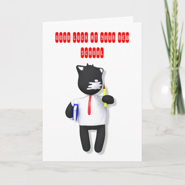 Putty Cat back to school Card (Front)