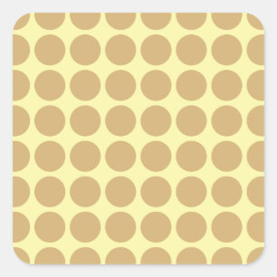 Putty Cream Neutral Dots Square Sticker