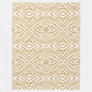 Putty Neutral Zebra Fleece Blanket
