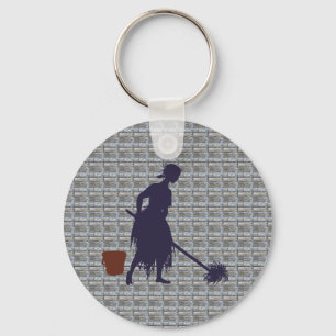 Putzfrau Aschenputtel charwoman Cinderella Keychain