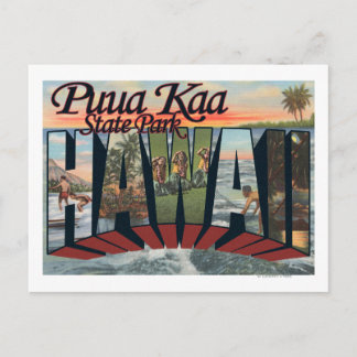 Puua Kaa State Park, Hawaii - Large Letter Scene Postcard