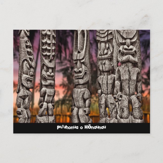 Pu'uhonua o Hōnaunau, Carte postale du conseil tri (Devant)