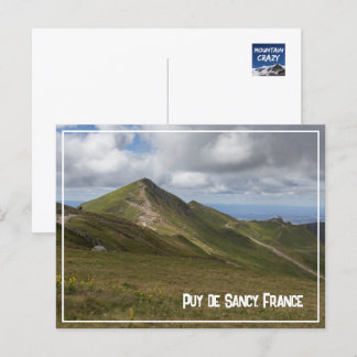 Puy de Sancy Volcanic Landscape, France Holiday Postcard