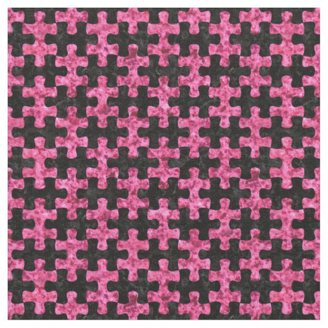 PUZZLE1 BLACK MARBLE & PINK MARBLE FABRIC (Close Up)