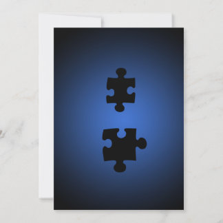 Puzzle649 PUZZLE PIECES BLACKS BLUES DIGITAL WALL