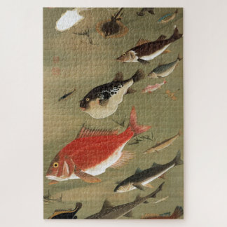 PUZZLE 動 植 綵 絵(28)群 図 魚,  