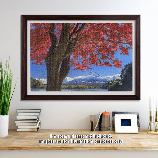 Puzzle [1014] Mt.Fuji – Crimson Leaves and a Snowy Crown