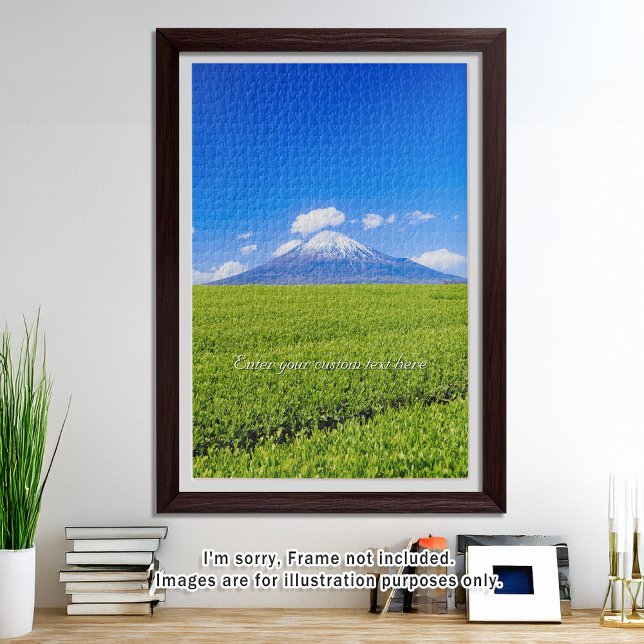 Puzzle [1014] Mt.Fuji – Spring Sprouts in Tea Fields (An image of a puzzle displayed in a bright and open room. // 明るく風通しの良い部屋を飾ったときのイメージ)