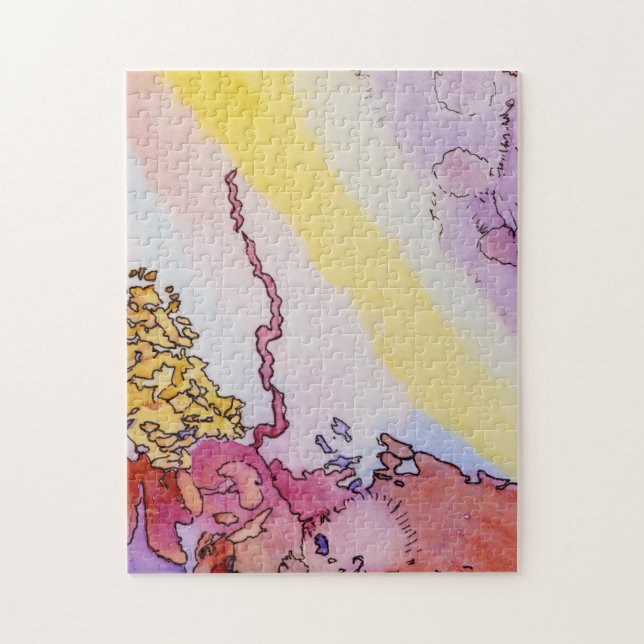 puzzle 11x14 denteux abstrait avec la conception (Vertical)