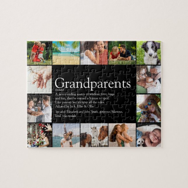 Puzzle 14 Photo Meilleur Grand-Parents Jamais Définition (Horizontal)