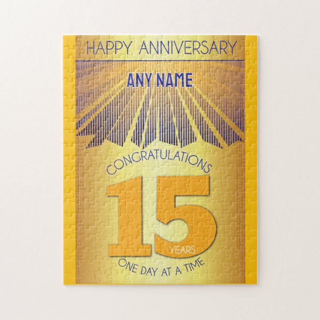 Puzzle 15 ans | Cadeau personnalisé d'anniversaire de 12  (Vertical)