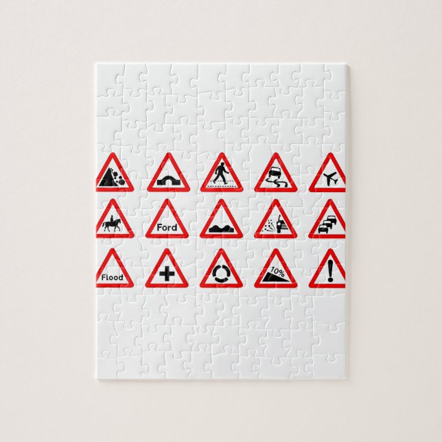 Puzzle 15 Signes de trafic triangulaire (Vertical)