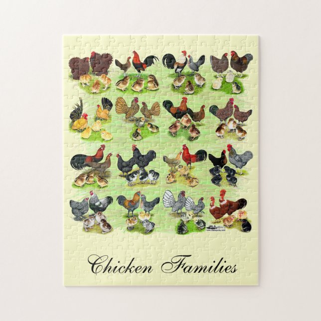 Puzzle 16 familles de poulet (Vertical)