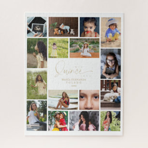 Puzzle 16 Photos Collage Chronologie Vie Quinceañera