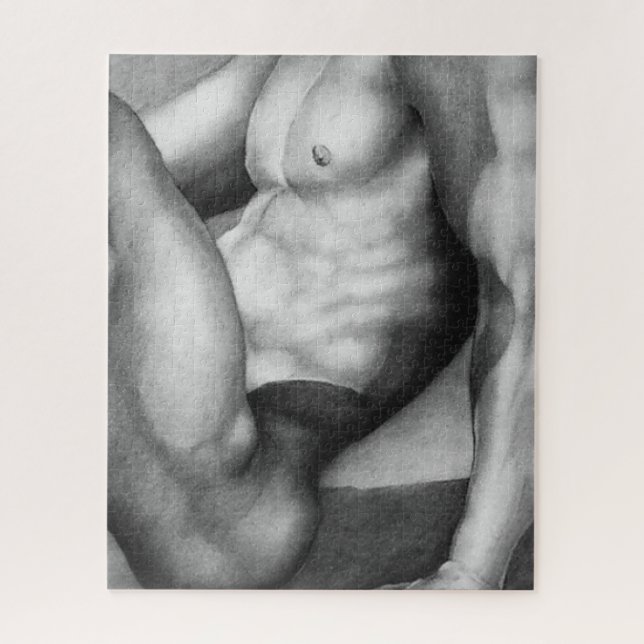 Puzzle 16 x 20 Main Drawn Art Dessin masculin (Vertical)