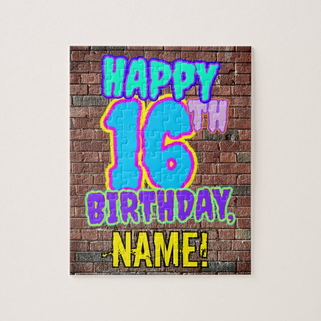 Puzzle 16e anniversaire ~ Amusant, Graffiti urbain inspir (Vertical)
