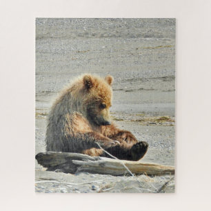 puzzle 16x20 de petit animal d'ours gris