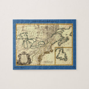 Puzzle 1778 Carte du Canada et des États-Unis