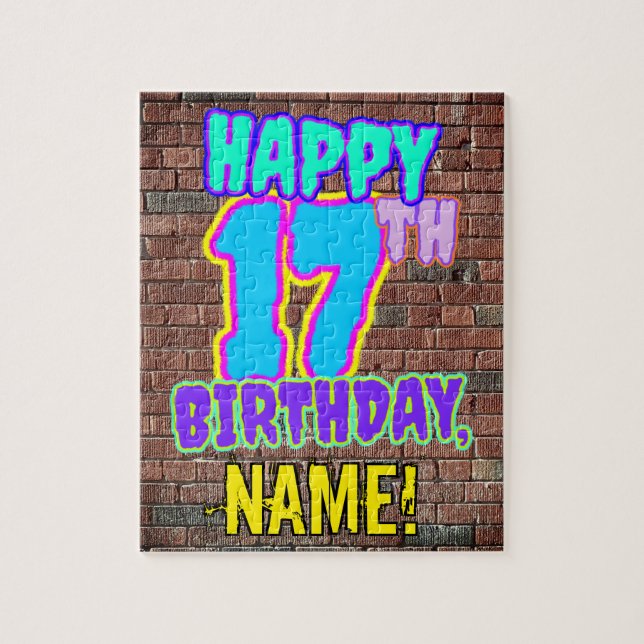 Puzzle 17e anniversaire ~ Amusant, Graffiti urbain inspir (Vertical)