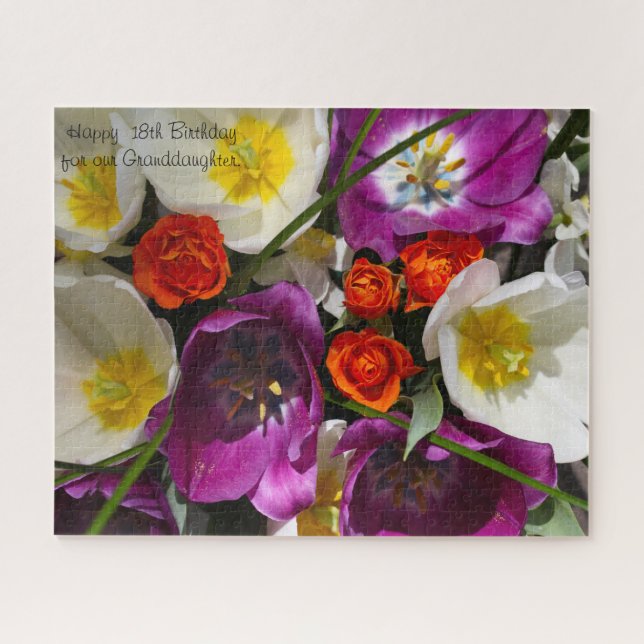 Puzzle 18e anniversaire petite-fille. (Horizontal)