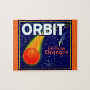 Puzzle 1920s Orbite Orange étiquette de caisse de fruits