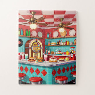 Puzzle 1950s Diner for Seniors 30 Large Piece