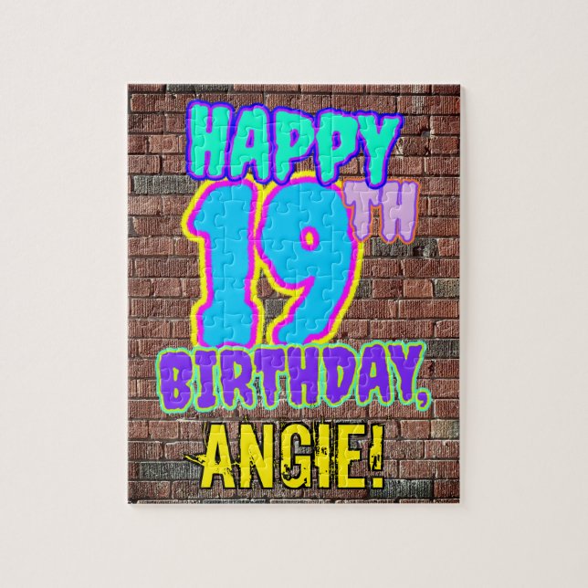 Puzzle 19e anniversaire ~ Amusant, Graffiti urbain inspir (Vertical)