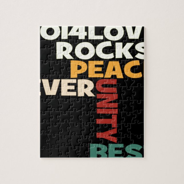 Puzzle 2014 Love Rocks Peace Art Imprimer (Vertical)
