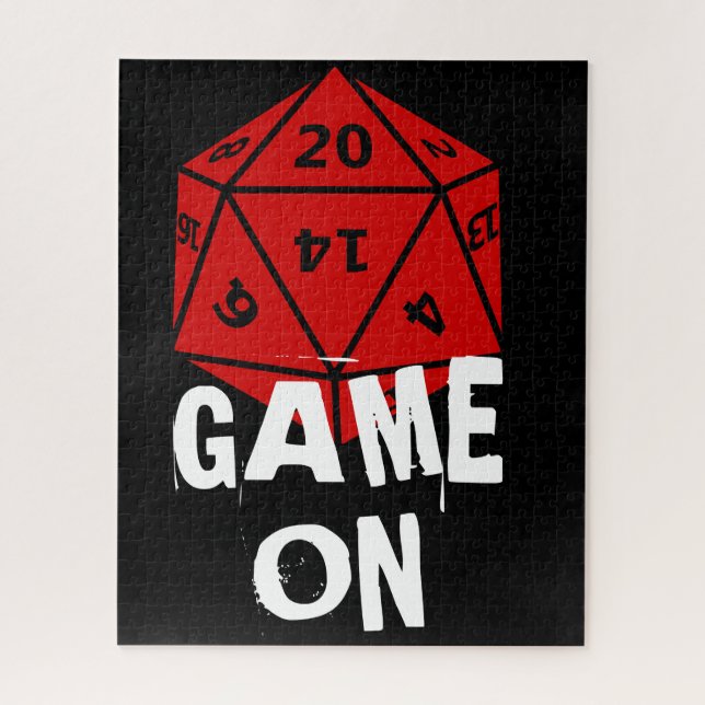 Puzzle 20 Sided Die - Gamer (Vertical)
