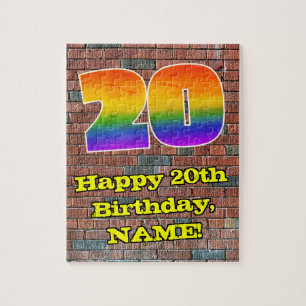 Puzzle 20e anniversaire : Arc-en-ciel amusant inspiré par