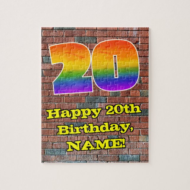 Puzzle 20e anniversaire : Arc-en-ciel amusant inspiré par (Vertical)