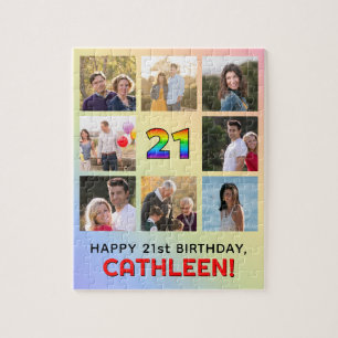 Puzzle 21e anniversaire : Arc en ciel amusant #, Nom pers