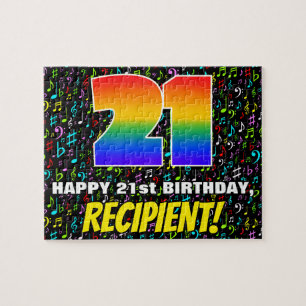 Puzzle 21e anniversaire — Symboles de musique amusants et