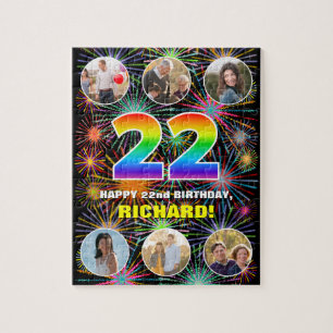 Puzzle 22e anniversaire : Arc en ciel amusant #, Nom pers