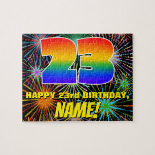 Puzzle 23e anniversaire : Feu d'artifice festif amusant e