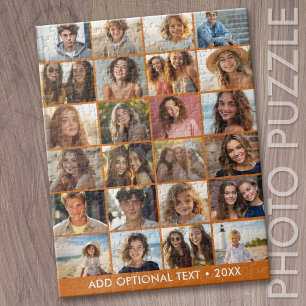 Puzzle 24 Collage de photos - Texte personnalisé - Minima