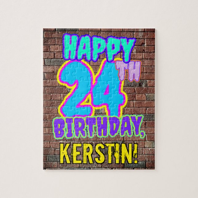 Puzzle 24e anniversaire ~ Amusant, Graffiti urbain inspir (Vertical)
