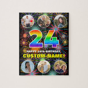 Puzzle 24e anniversaire : Arc en ciel amusant #, Nom pers