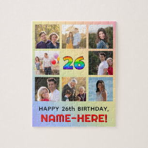 Puzzle 26e anniversaire : Arc-en-ciel amusant #, Nom pers