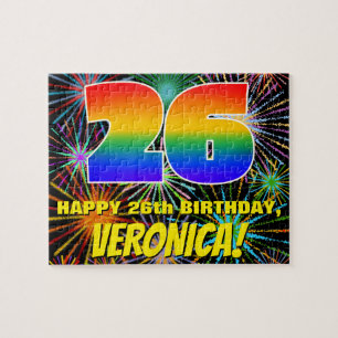 Puzzle 26e anniversaire : Feu d'artifice festif amusant e