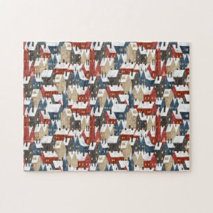 Puzzle (27.9 x 35.5 cm, 252 pcs) - Winter Houses