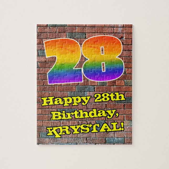 Puzzle 28e anniversaire : Arc-en-ciel amusant inspiré par (Vertical)