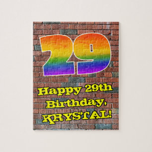 Puzzle 29e anniversaire : Arc-en-ciel amusant inspiré par