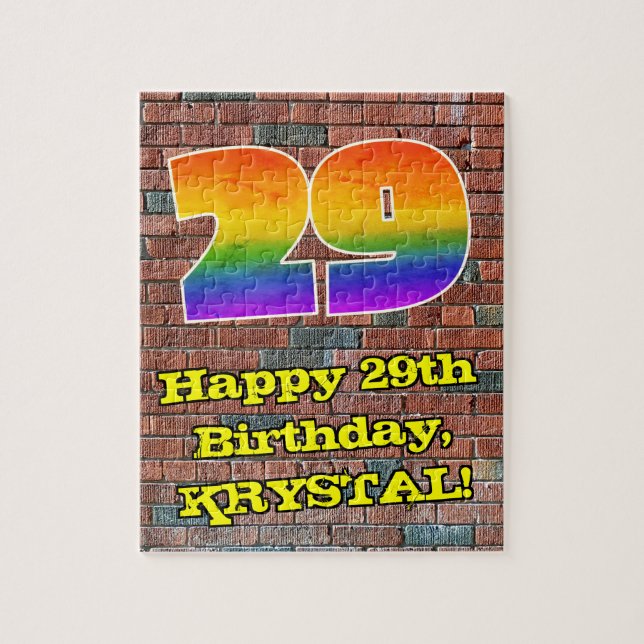 Puzzle 29e anniversaire : Arc-en-ciel amusant inspiré par (Vertical)