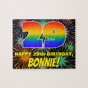 Puzzle 29e anniversaire : Feu d'artifice festif amusant e