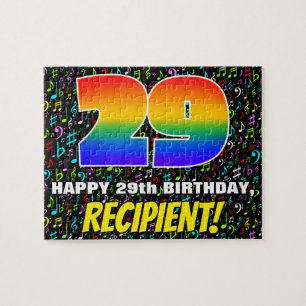 Puzzle 29e anniversaire — Symboles de musique amusants et